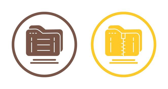 Folder and Compressed Icon vector