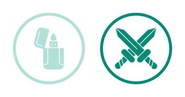 Lighter and Sword Icon vector