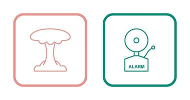 explosion and alarms Icon vector