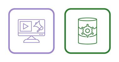 digital márketing y base de datos administración icono vector