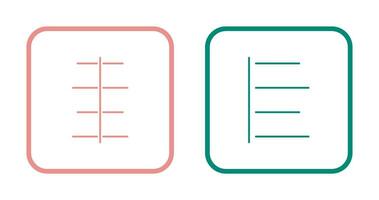 center align and left align  Icon vector