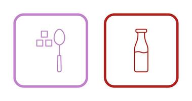 sugar and Milk bottle  Icon vector