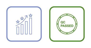 Reputation Management and QC Passed Icon vector