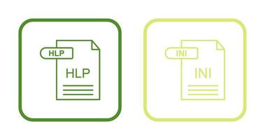 HLP and INI Icon vector