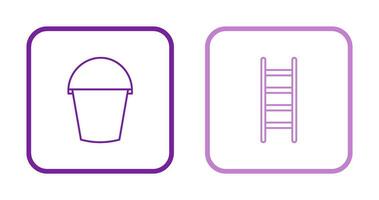 Water Bucket and Ladder Icon vector