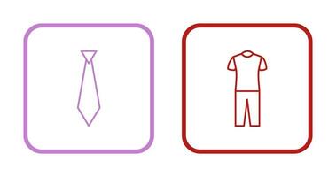 Tie and Pyjamas Icon vector