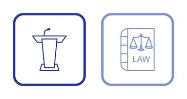 Podium and Law Icon vector