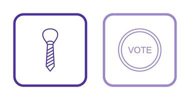 Corbata y votar enlace icono vector