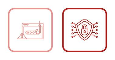 suplantación de identidad contraseña y seguridad icono vector