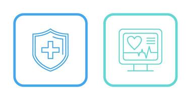Protection and Plus Icon vector