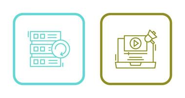 Backup and Video Marketing Icon vector