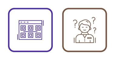 Layout and Confuse Icon vector