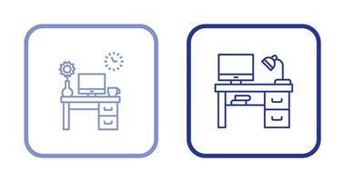 Work Table and Workplace Icon vector