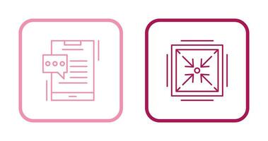Chat and Minimize Icon vector