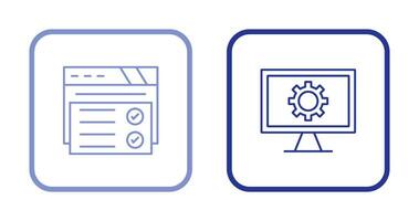 Web Browser and Monitor Screen Icon vector