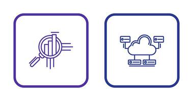 Business Analytics and Cloud Database Icon vector