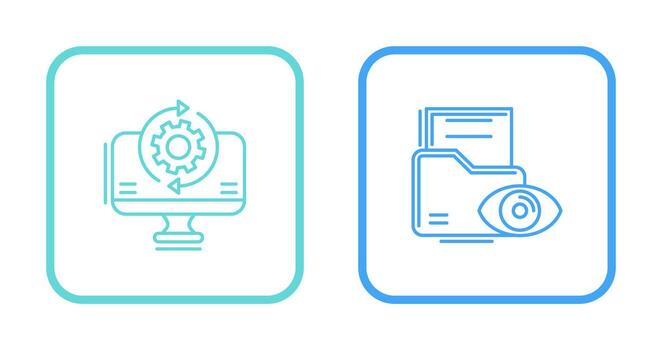 Synchronization and Data Visualization Icon vector