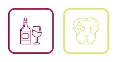 Wine and Caries Icon vector