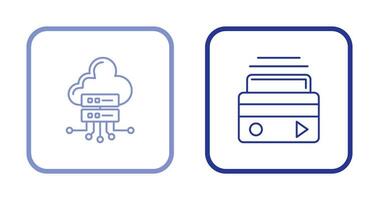 Server and Atm Card Icon vector