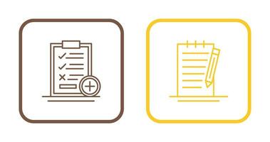 Medical Examination List and Check Up List Icon vector