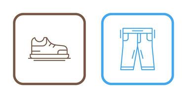 Zapatos y pantalones icono vector