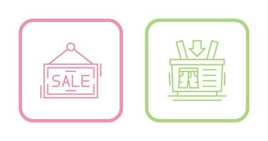 Shopping Basket and Super Sale Icon vector