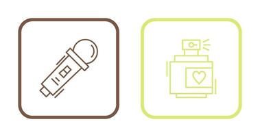 Microphone and Perfume Icon vector