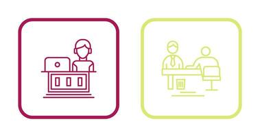 Employee and Evaluating work Icon vector