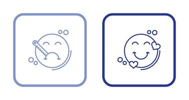 Sick and Heart Icon vector