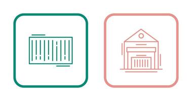 barcode and warehouse Icon vector