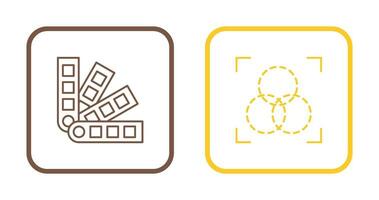 pantone and intersection Icon vector