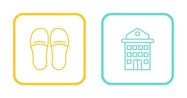 Slippers and Hotel Icon vector