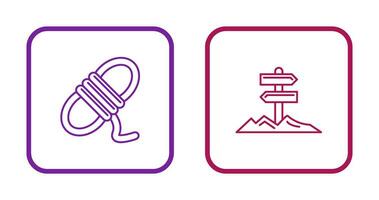 Direction and Rope Icon vector