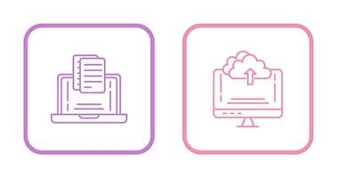 Document and Upload Icon vector