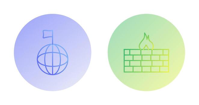 global señal y cortafuegos icono vector