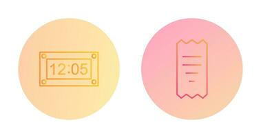 timer and receipt Icon vector