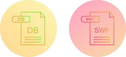 DB and SWF Icon vector