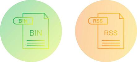 BIN and RSS Icon vector