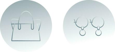 Bag and Earrings Icon vector