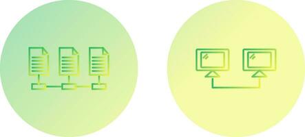 Connectesd Systems and Network Files Icon vector