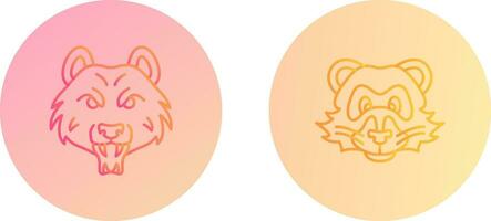 Bear and Ferret Icon vector