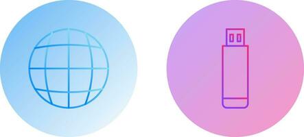 Globe and Design Icon vector