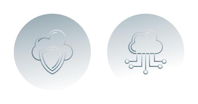 Cloud Computing and Shield Icon vector