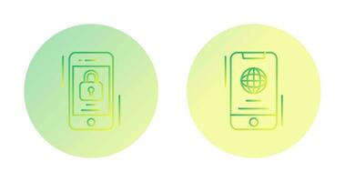 Browser and Lock Icon vector