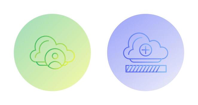 avatar y cargando icono vector