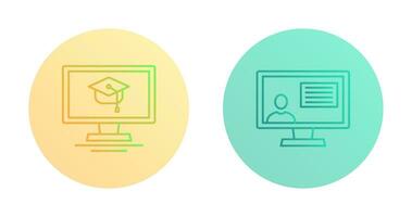 Online Course and distance Icon vector