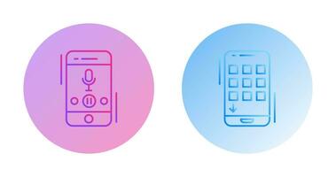 Voice Record and Device Icon vector