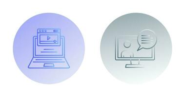 Webinar and Conversation Icon vector