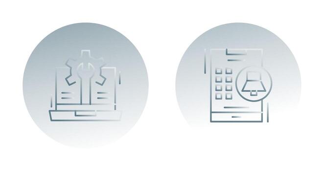 alarma y web desarrollo icono vector