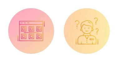 Layout and Confuse Icon vector